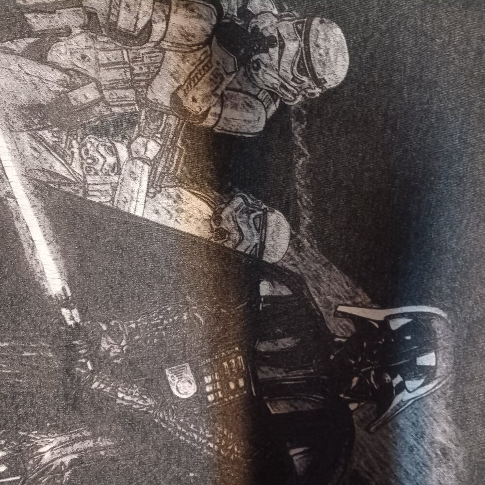 Star Wars Boy's Long Sleeve Tee Medium Black & Gray - Picture 2 of 4